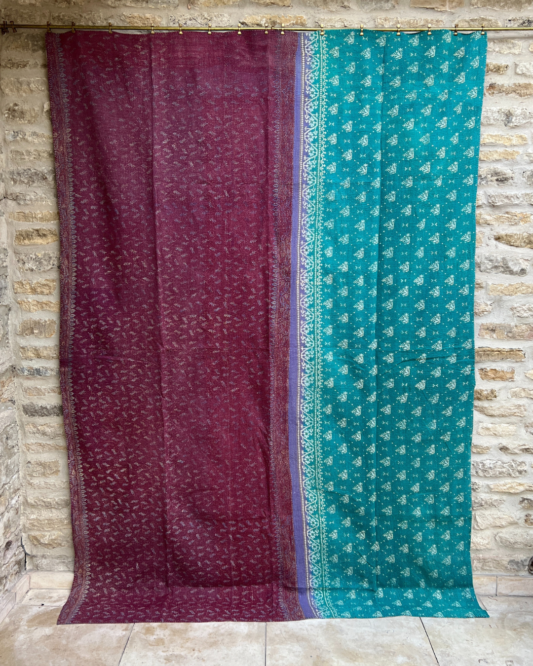 Lightweight Kantha Quilt No. 002