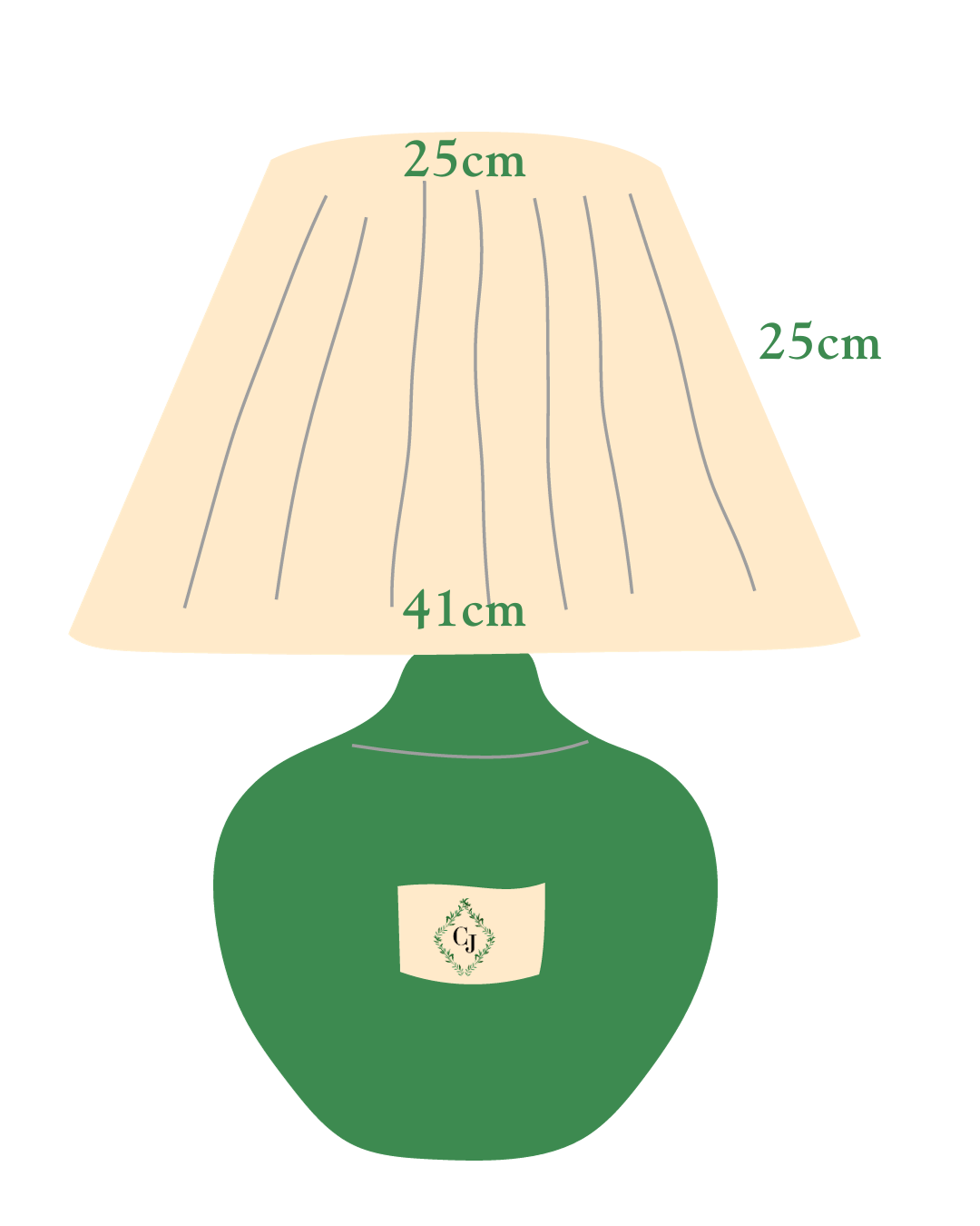 41cm Yellow, Pink & Green Silk Sari Lampshade