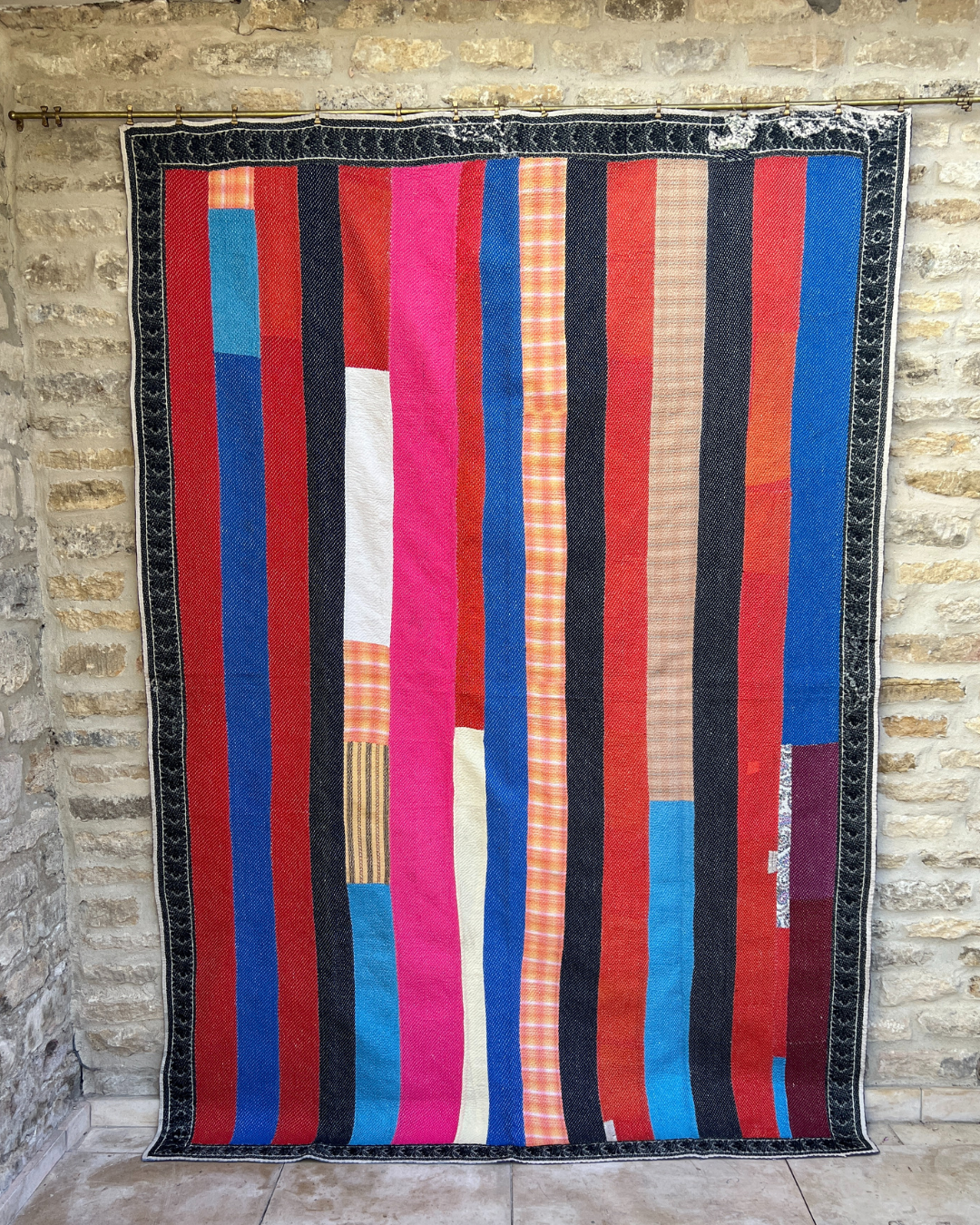 Patchwork Kantha Quilt No. 002