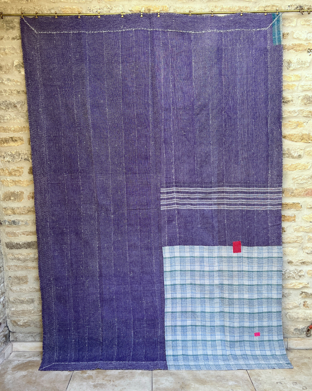 Patchwork Kantha Quilt No. 002
