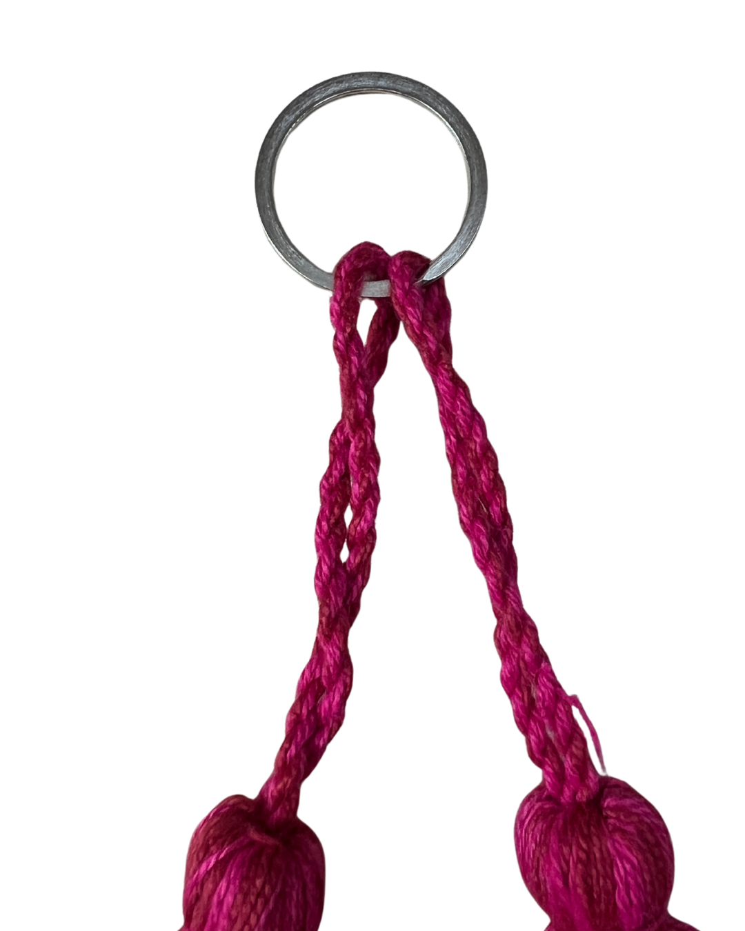 Pink Tassel Keyring