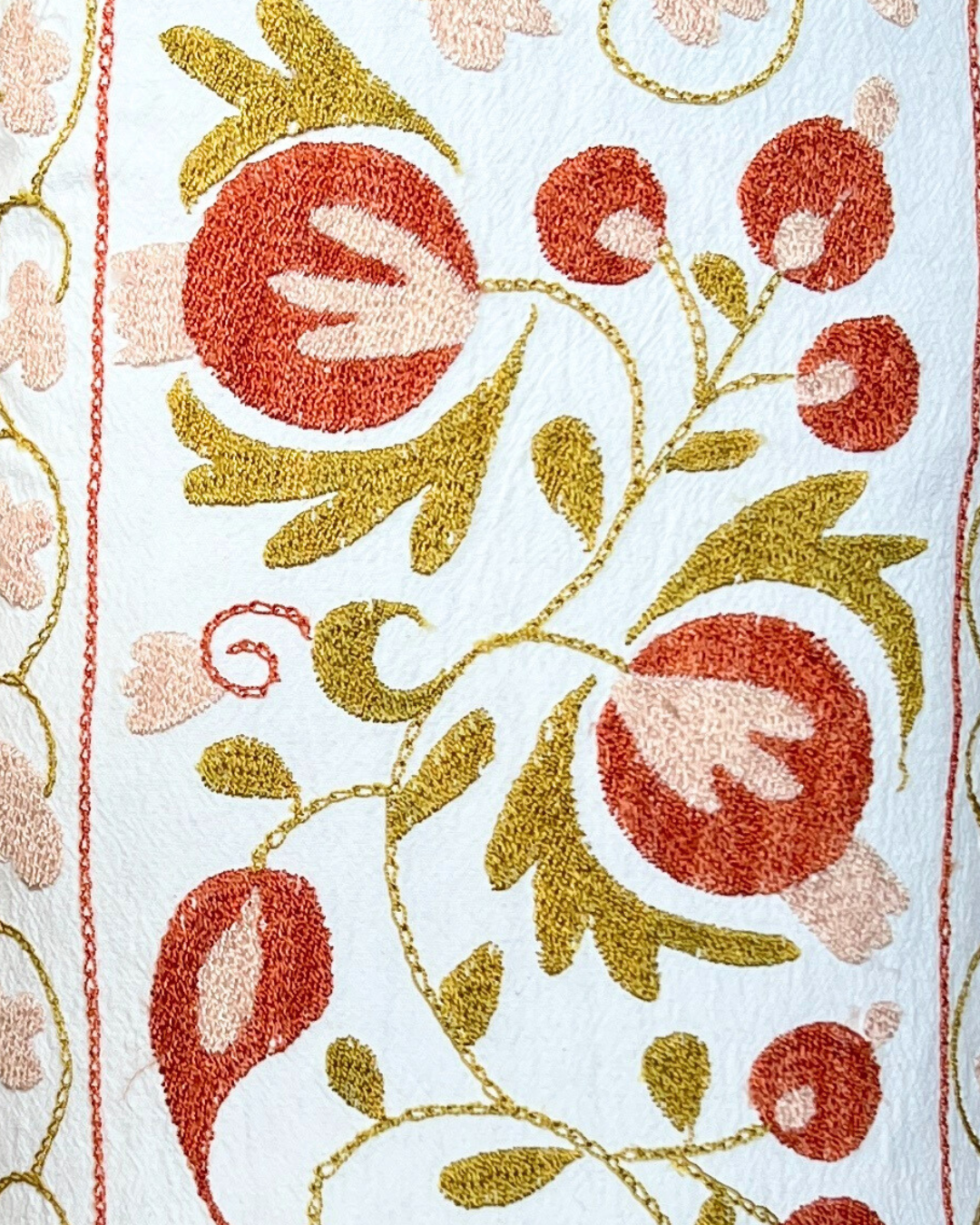 Peach Jumbo Rectangle Suzani Cushion Cover 029