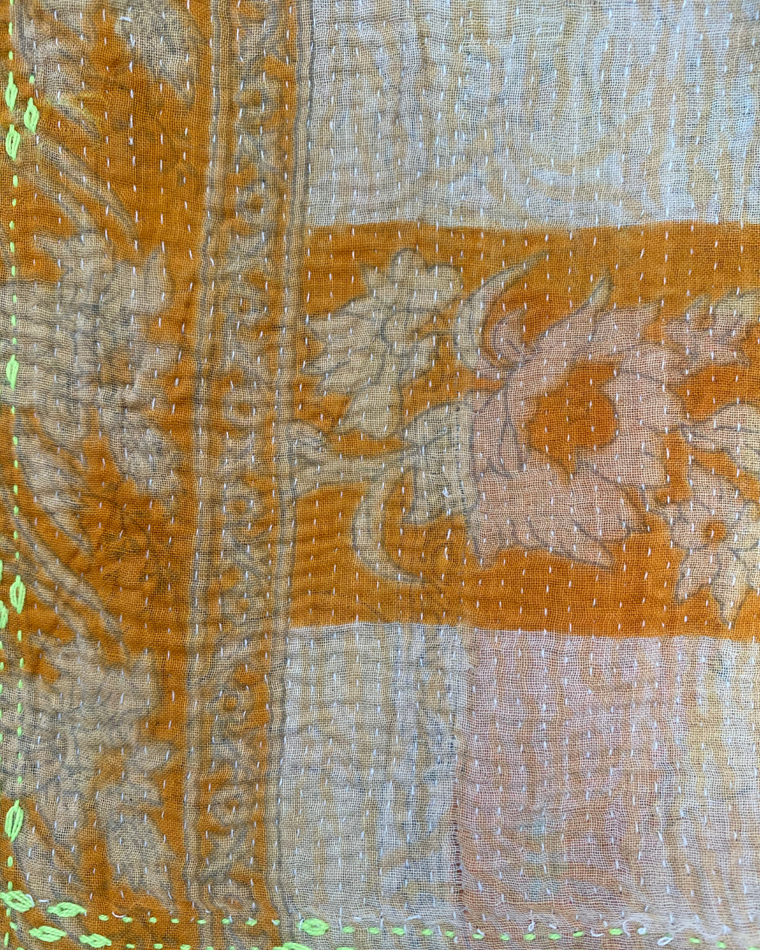 Lightweight Kantha Quilt No. 006