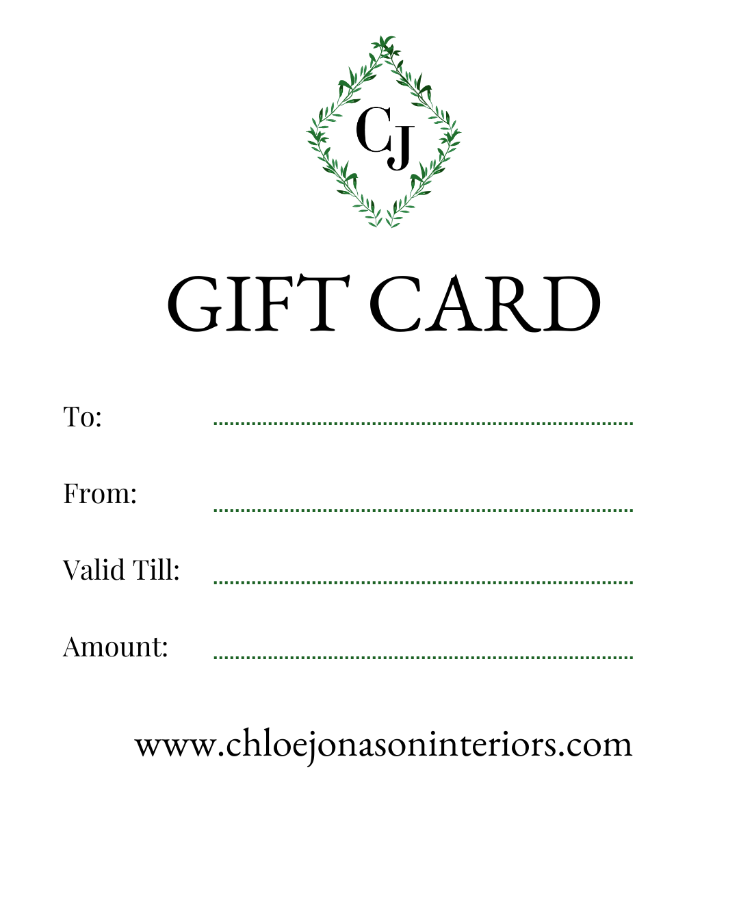 Chloe Jonason Gift Card