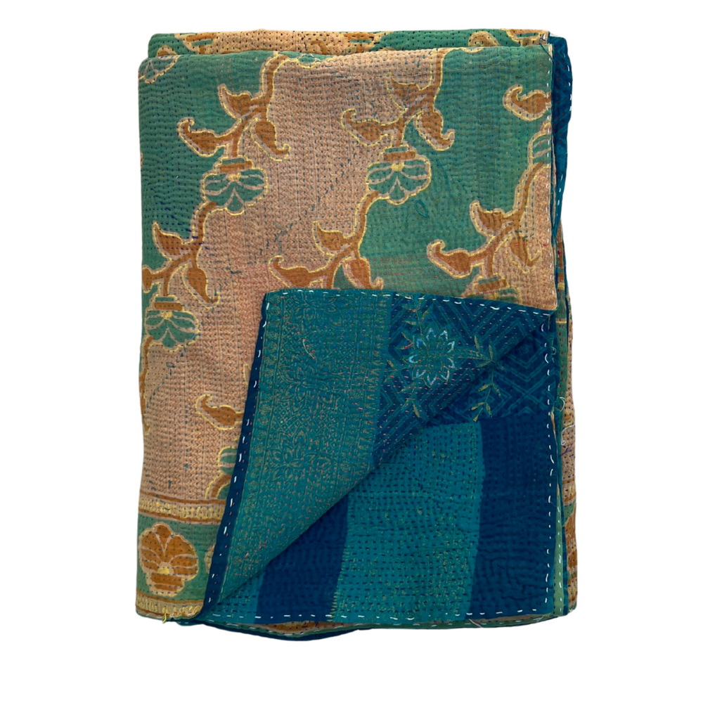 Lightweight Kantha Quilt No. 826