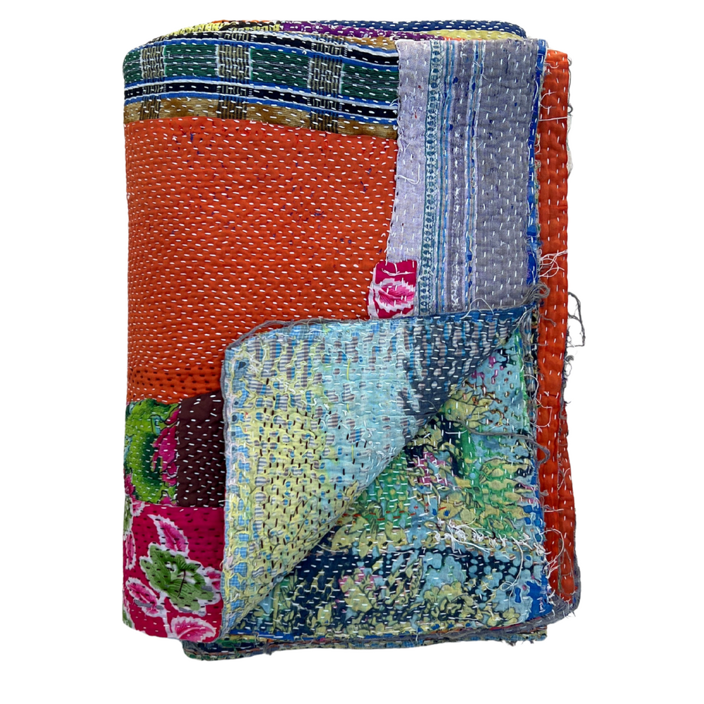 Patchwork Kantha Quilt No. 832