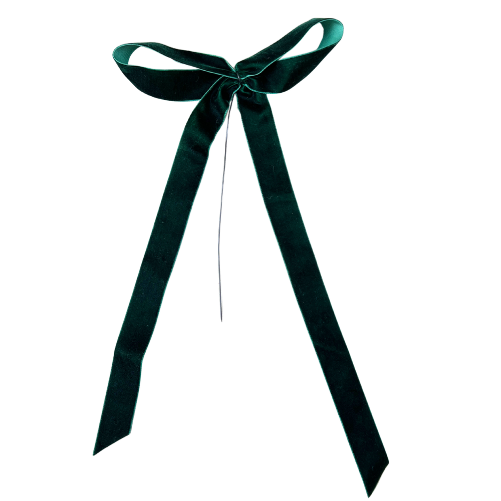 Green Velvet Bow