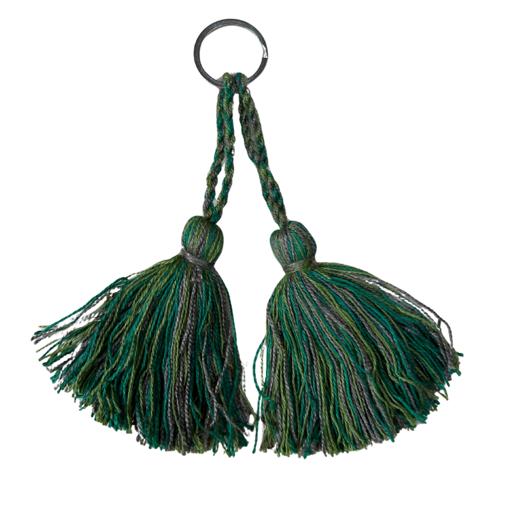 Green Tassel Keyring