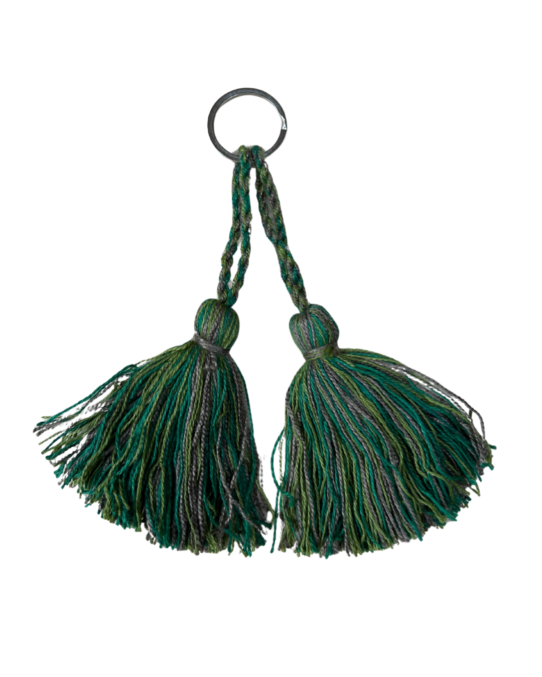 Green Tassel Keyring