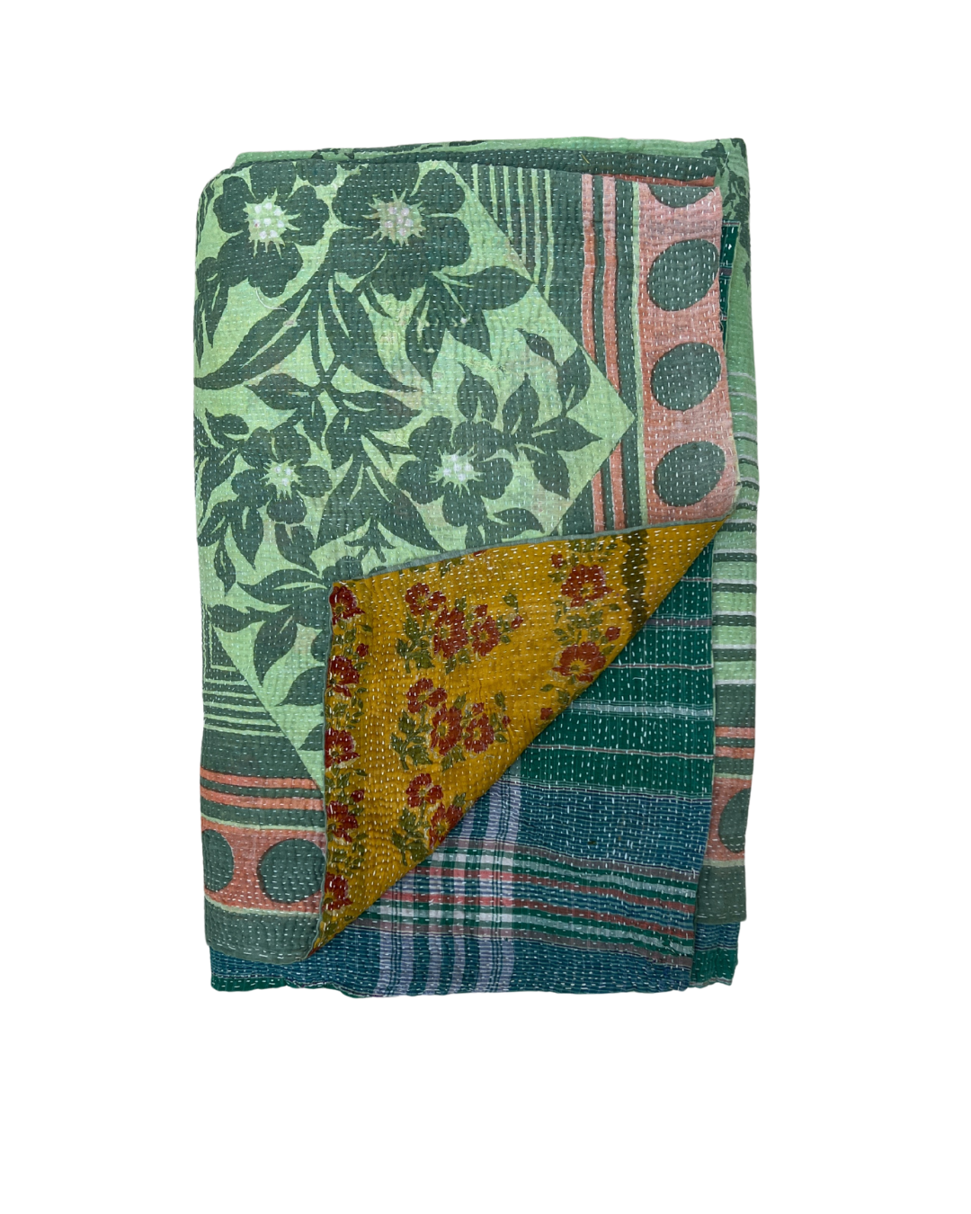 Lightweight Kantha Quilt No. 014