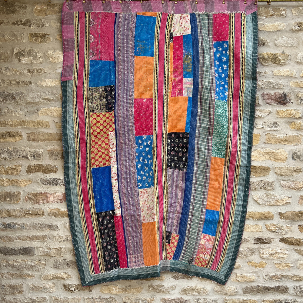 
                      
                        Patchwork Kantha Quilt No. 838
                      
                    