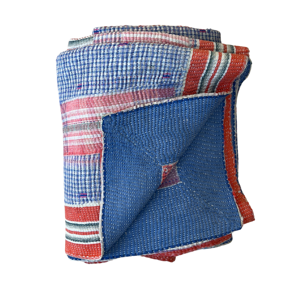 
                      
                        Patchwork Kantha Quilt No. 001
                      
                    