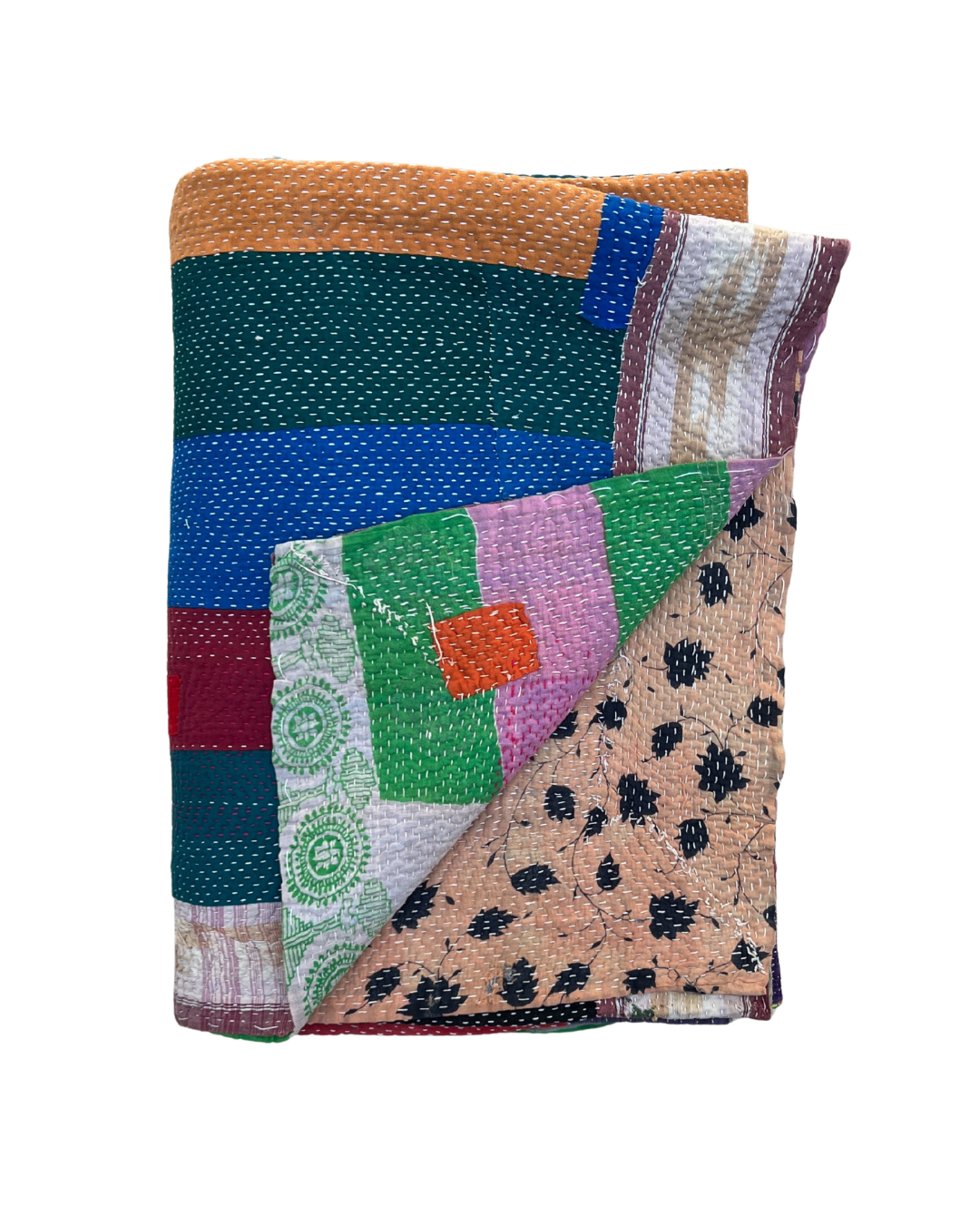 Patchwork Kantha Quilt No. 834
