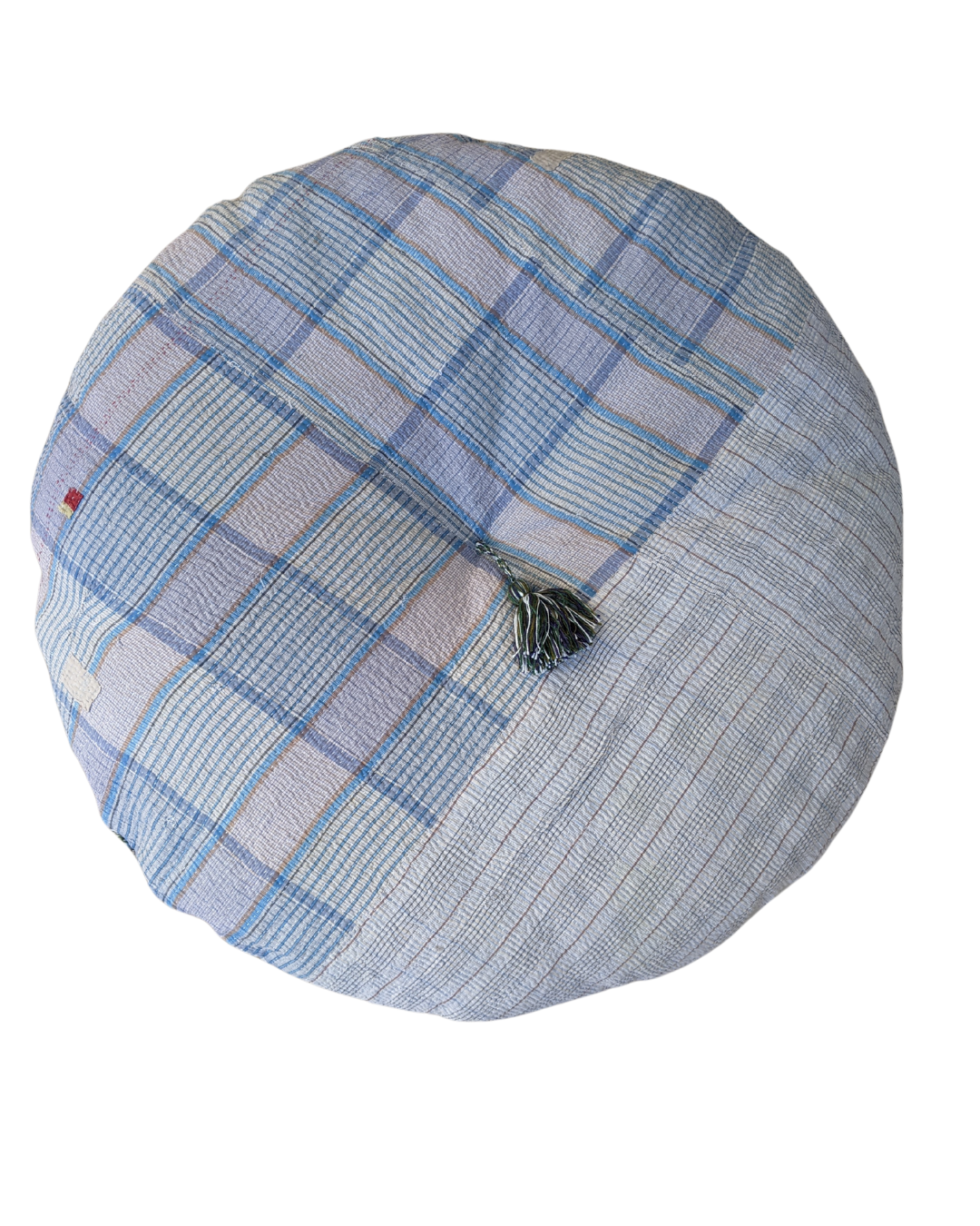 Kantha Round Squab Cushion