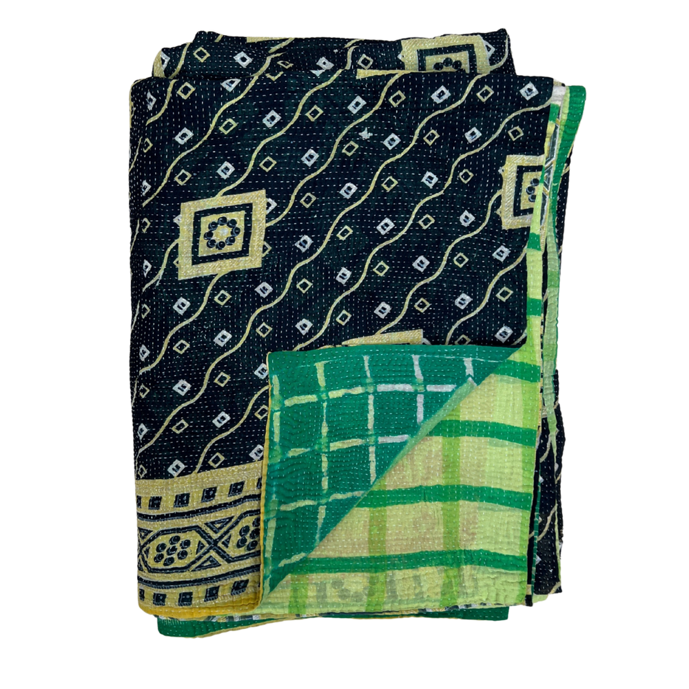 Lightweight Kantha Quilt No. 011