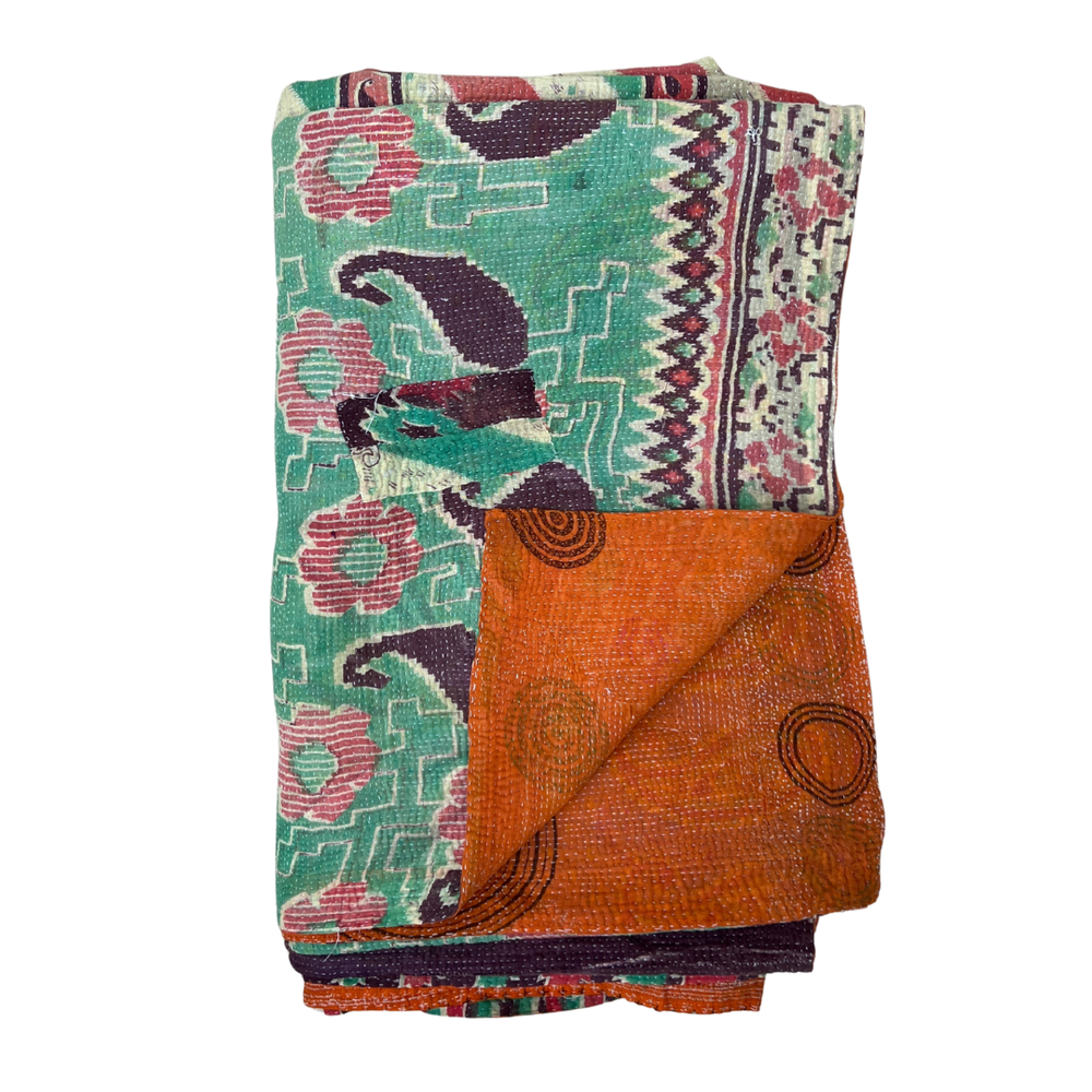 Lightweight Kantha Quilt No. 008