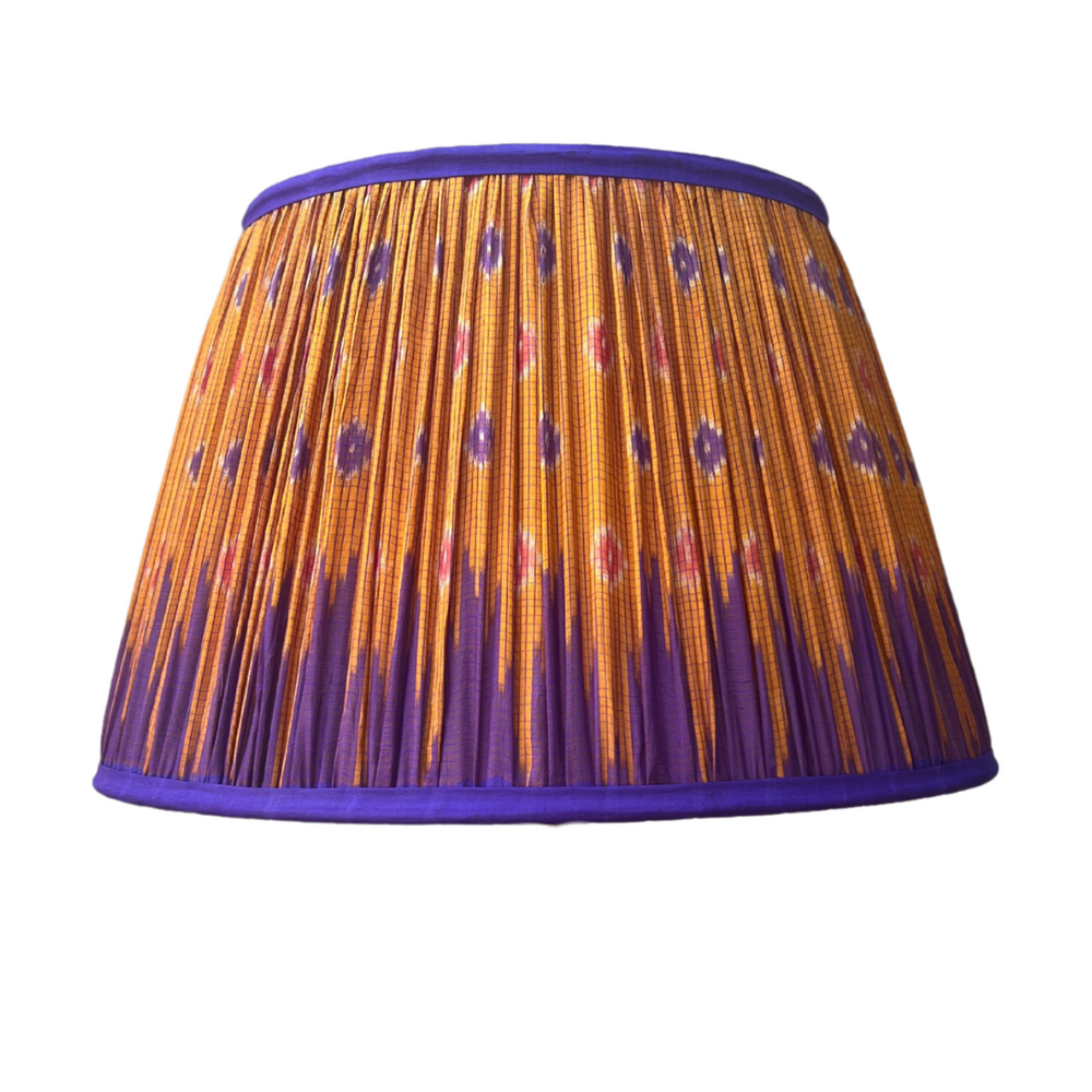 51cm Orange and Purple Silk Sari Lampshade