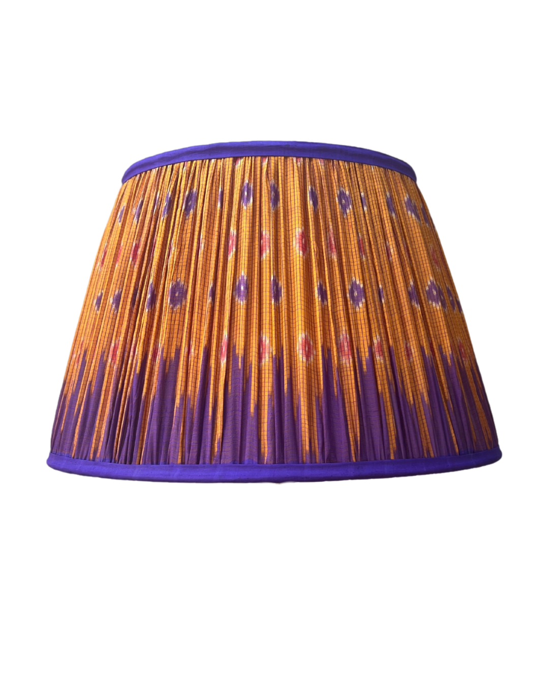 51cm Orange and Purple Silk Sari Lampshade
