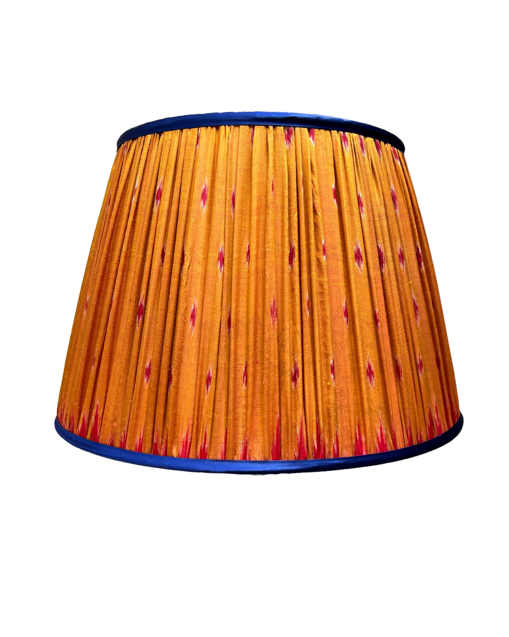 51cm Orange and Blue Silk Sari Lampshade