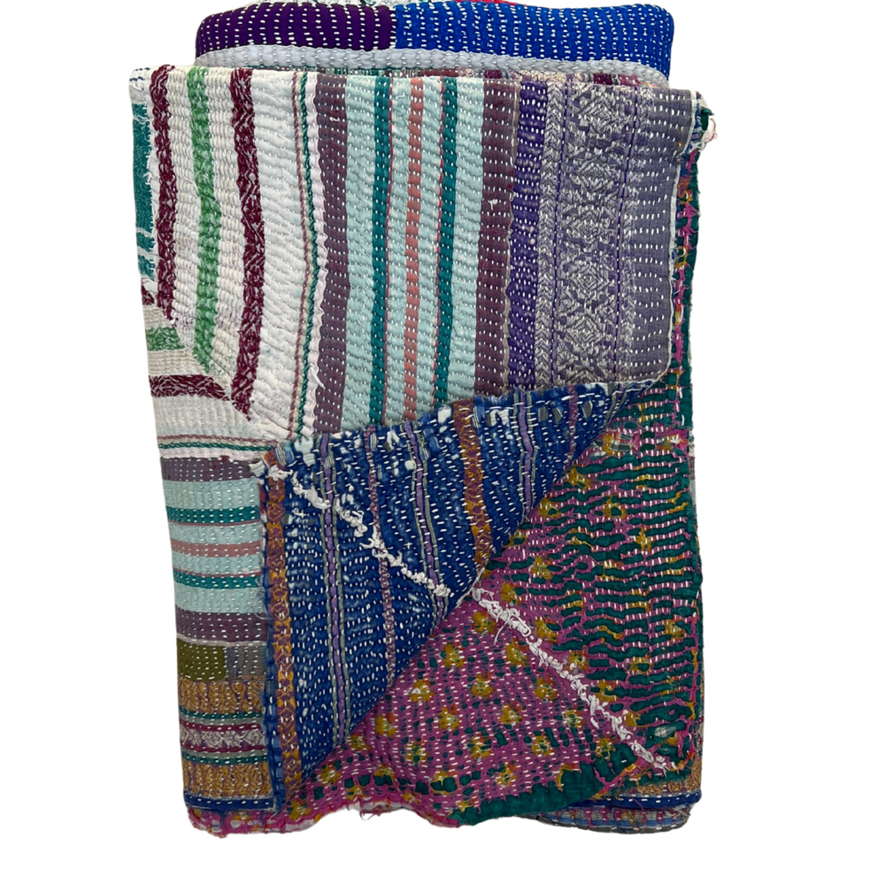 Patchwork Kantha Quilt No. 837