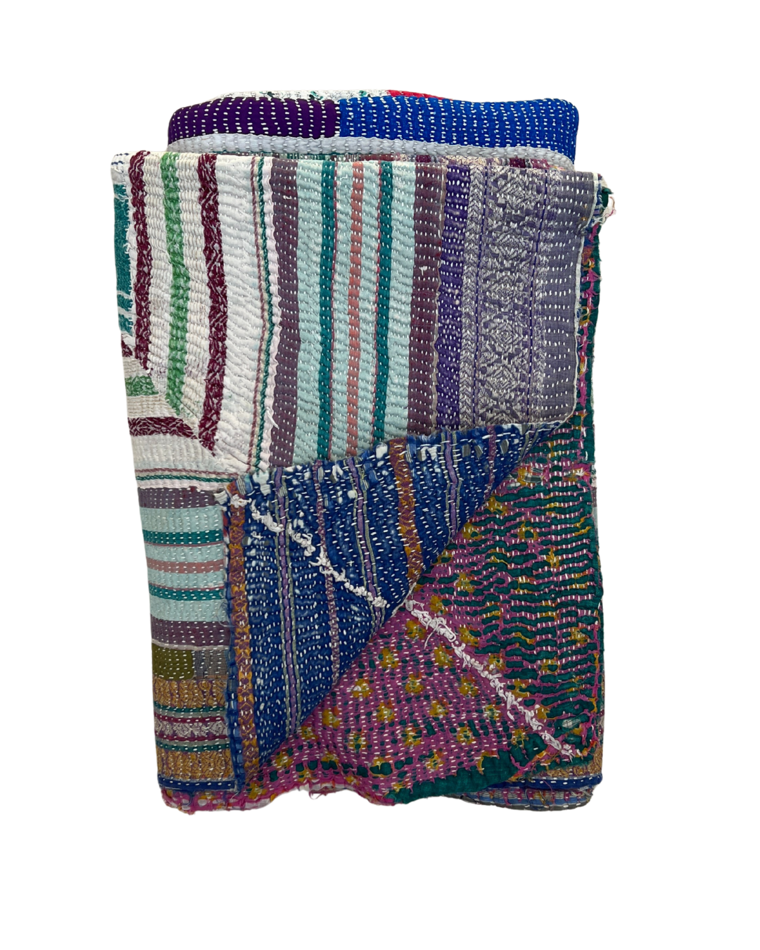 Patchwork Kantha Quilt No. 837