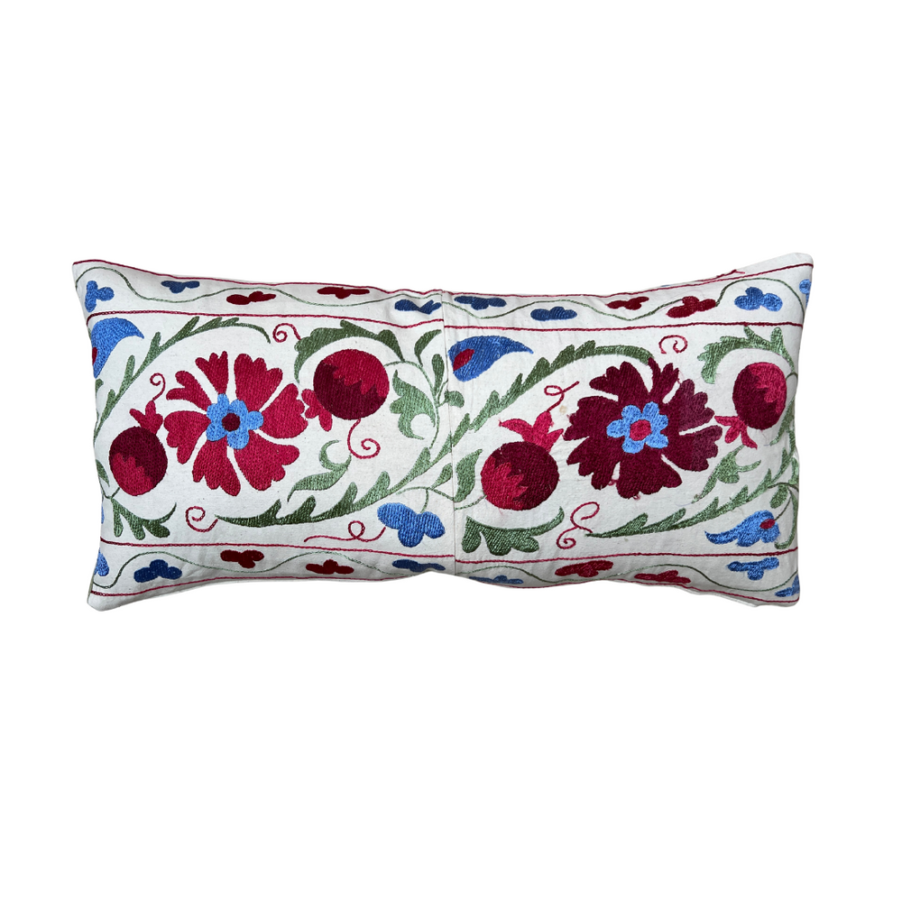 Red, Green & Blue Jumbo Rectangle Suzani Cushion 026
