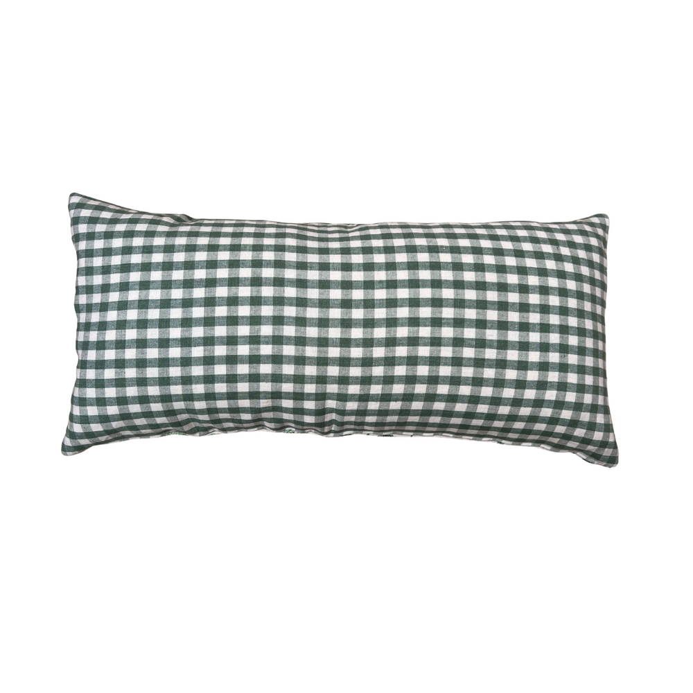 Green Jumbo Rectangle Suzani Cushion 028
