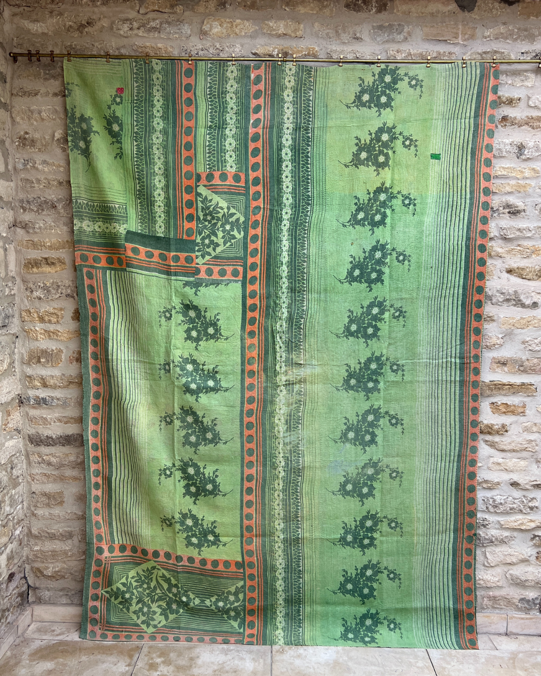 Lightweight Kantha Quilt No. 014