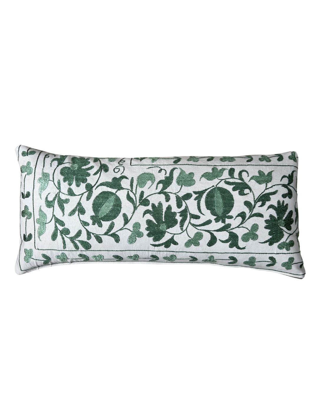 Green Jumbo Rectangle Suzani Cushion 021