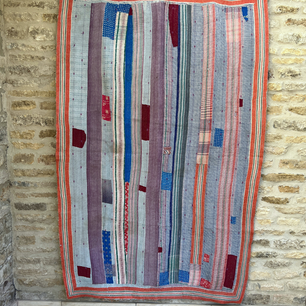 
                      
                        Patchwork Kantha Quilt No. 001
                      
                    