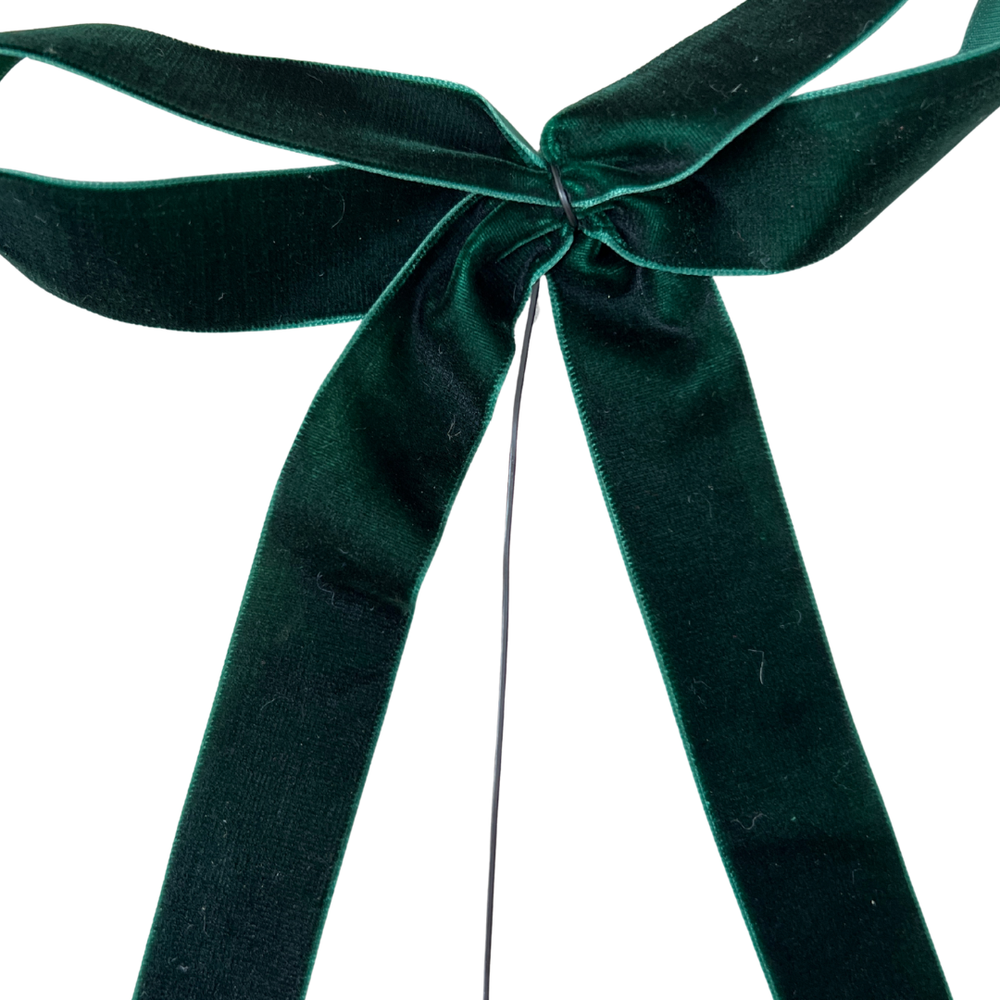 Green Velvet Bow