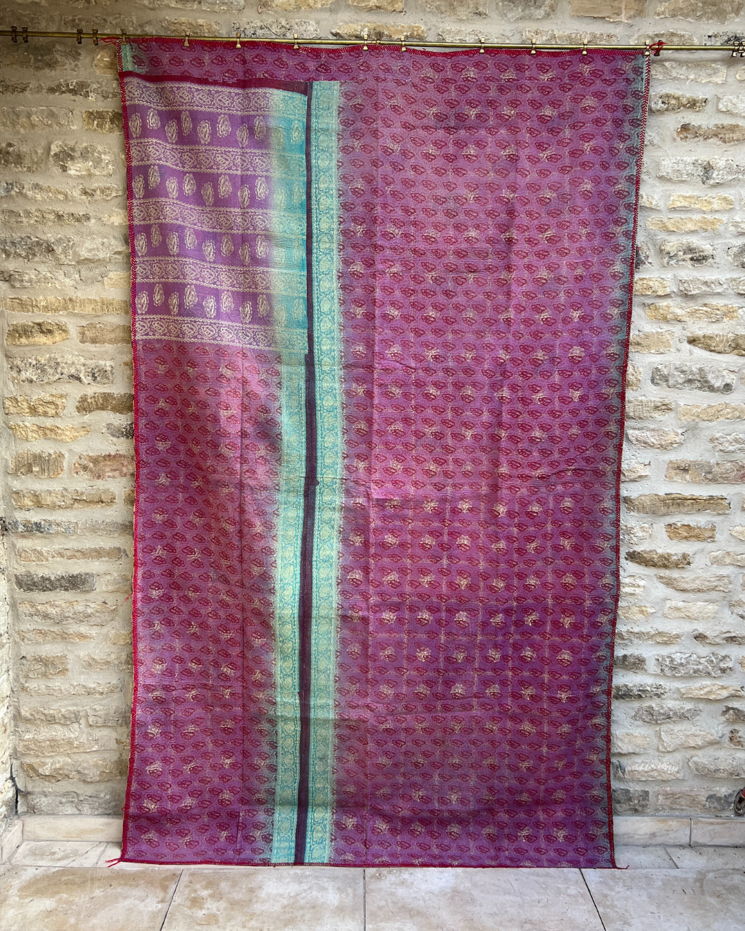 Lightweight Kantha Quilt No. 012