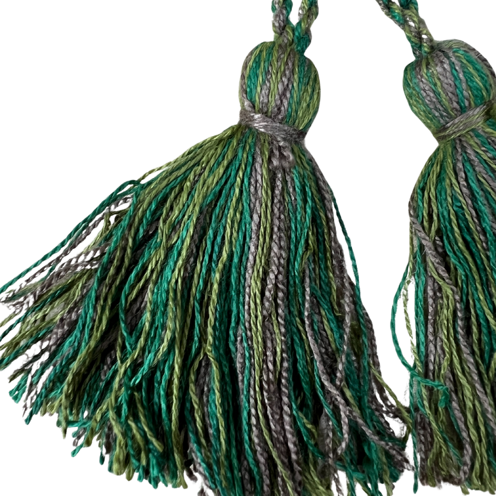 Green Tassel Keyring