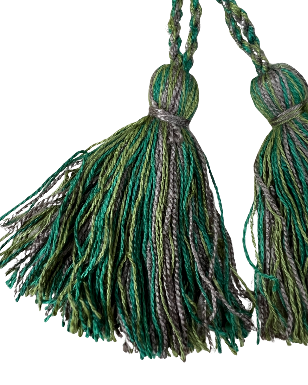 Green Tassel Keyring