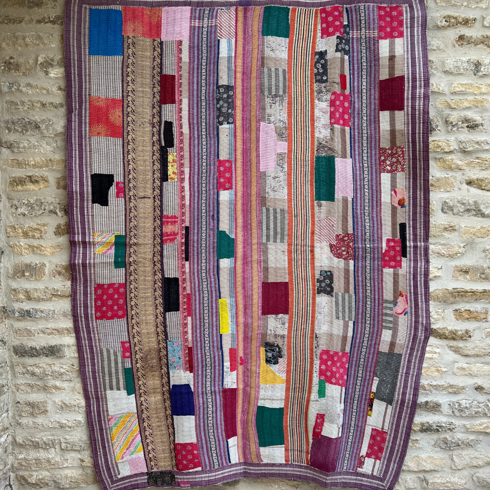 
                      
                        Patchwork Kantha Quilt No. 054
                      
                    