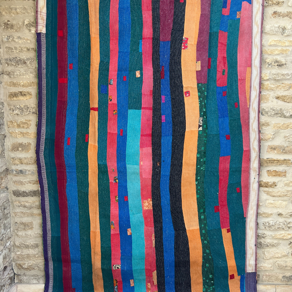 
                      
                        Patchwork Kantha Quilt No. 834
                      
                    
