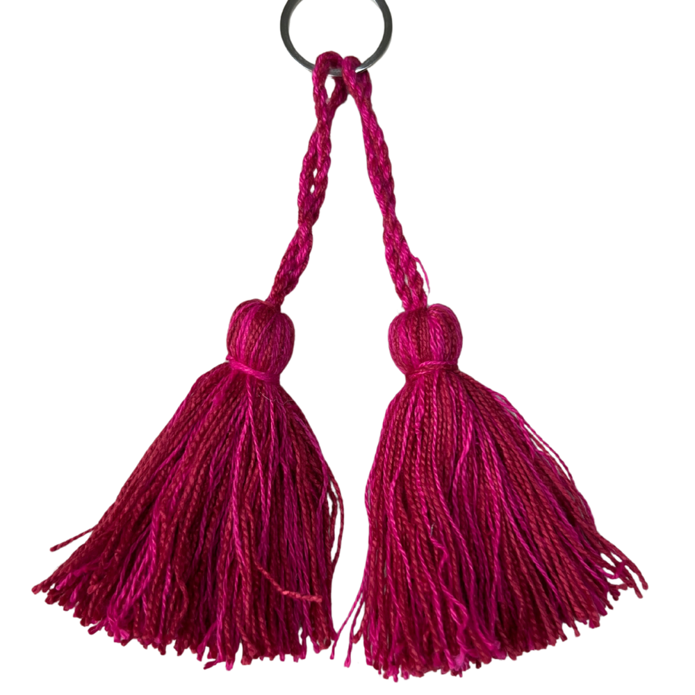 Pink Tassel Keyring
