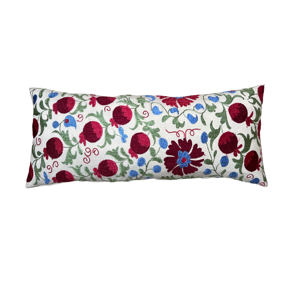 Red, Green & Blue Jumbo Rectangle Suzani Cushion 025