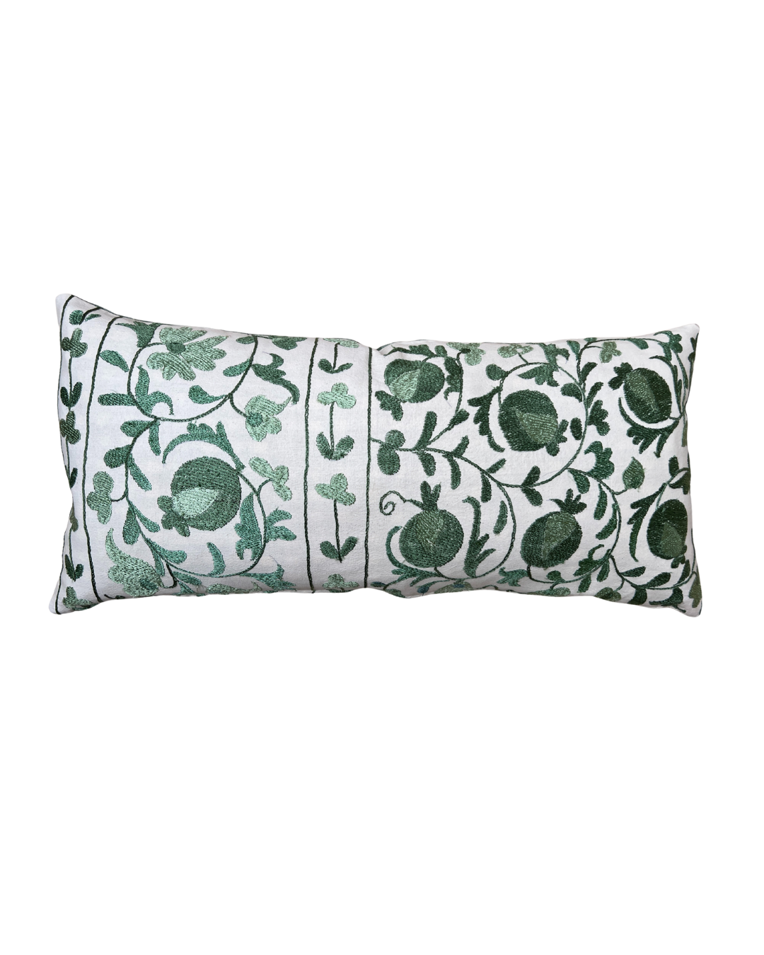 Green Jumbo Rectangle Suzani Cushion 028