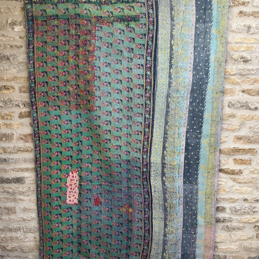 
                      
                        Patchwork Kantha Quilt No. 832
                      
                    