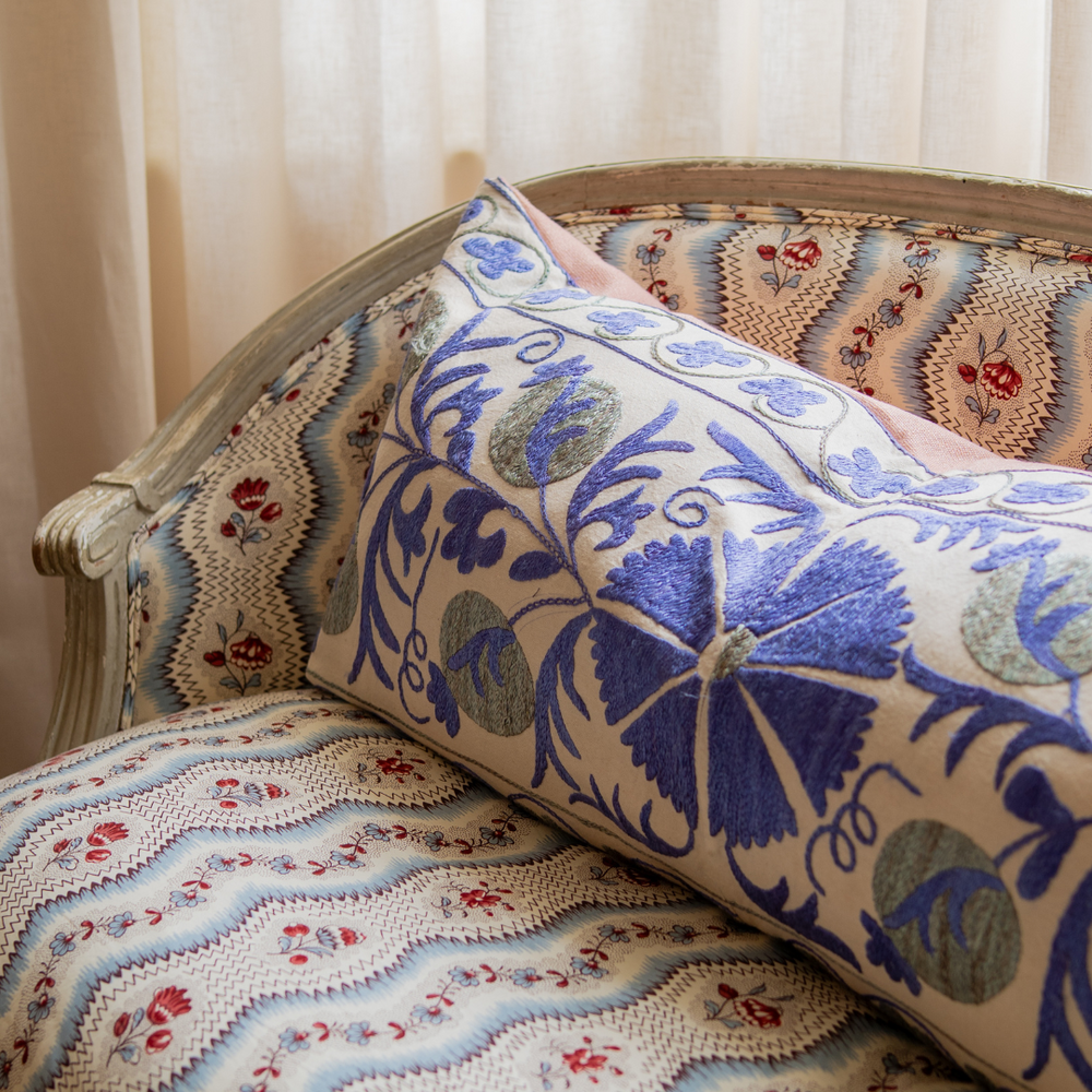 
                      
                        Red, Green & Blue Jumbo Rectangle Suzani Cushion 025
                      
                    