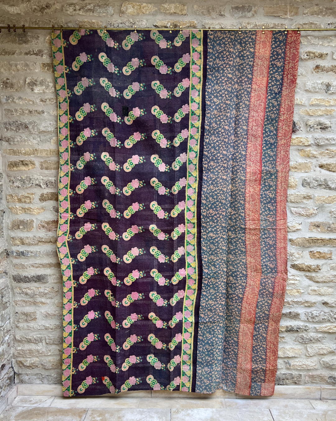 Lightweight Kantha Quilt No. 013