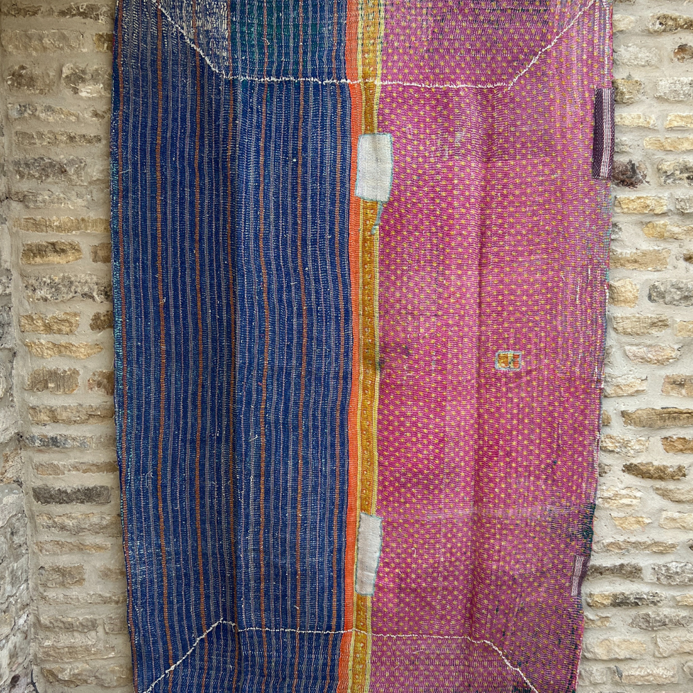 
                      
                        Patchwork Kantha Quilt No. 837
                      
                    