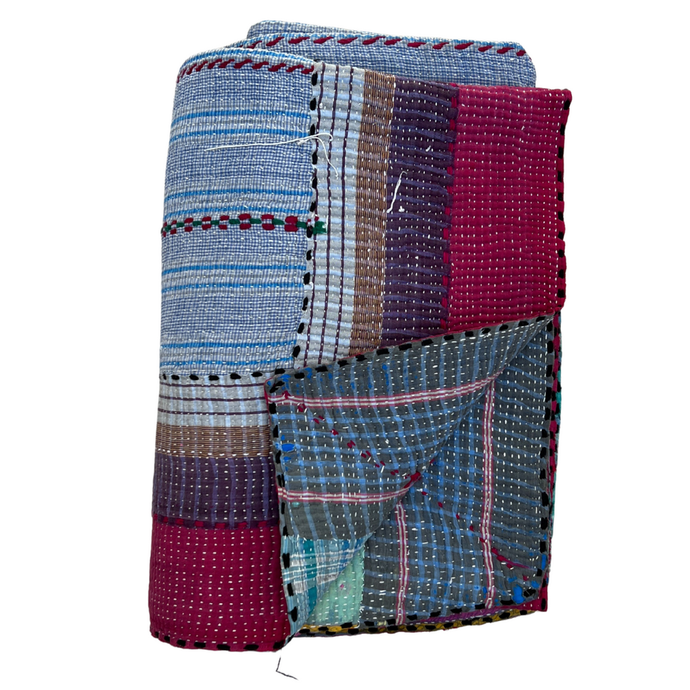Patchwork Kantha Quilt No. 833