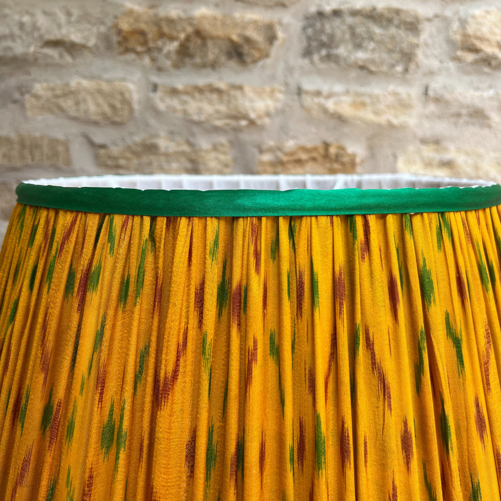 
                      
                        46cm Yellow & Green Vintage Sari Lampshade
                      
                    