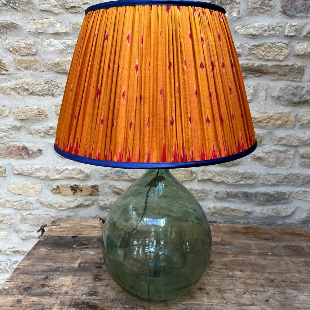 
                      
                        51cm Orange and Blue Silk Sari Lampshade
                      
                    