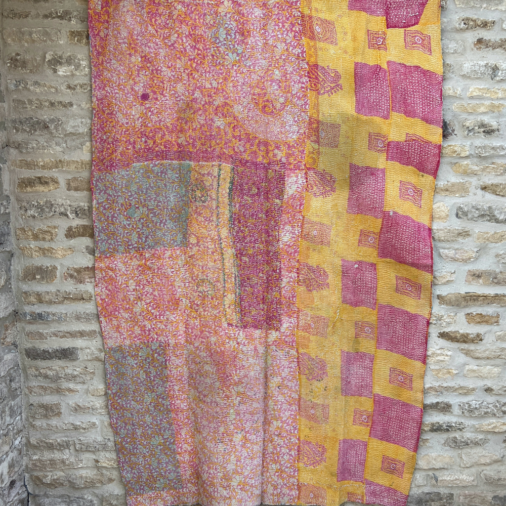 
                      
                        Patchwork Kantha Quilt No. 836
                      
                    
