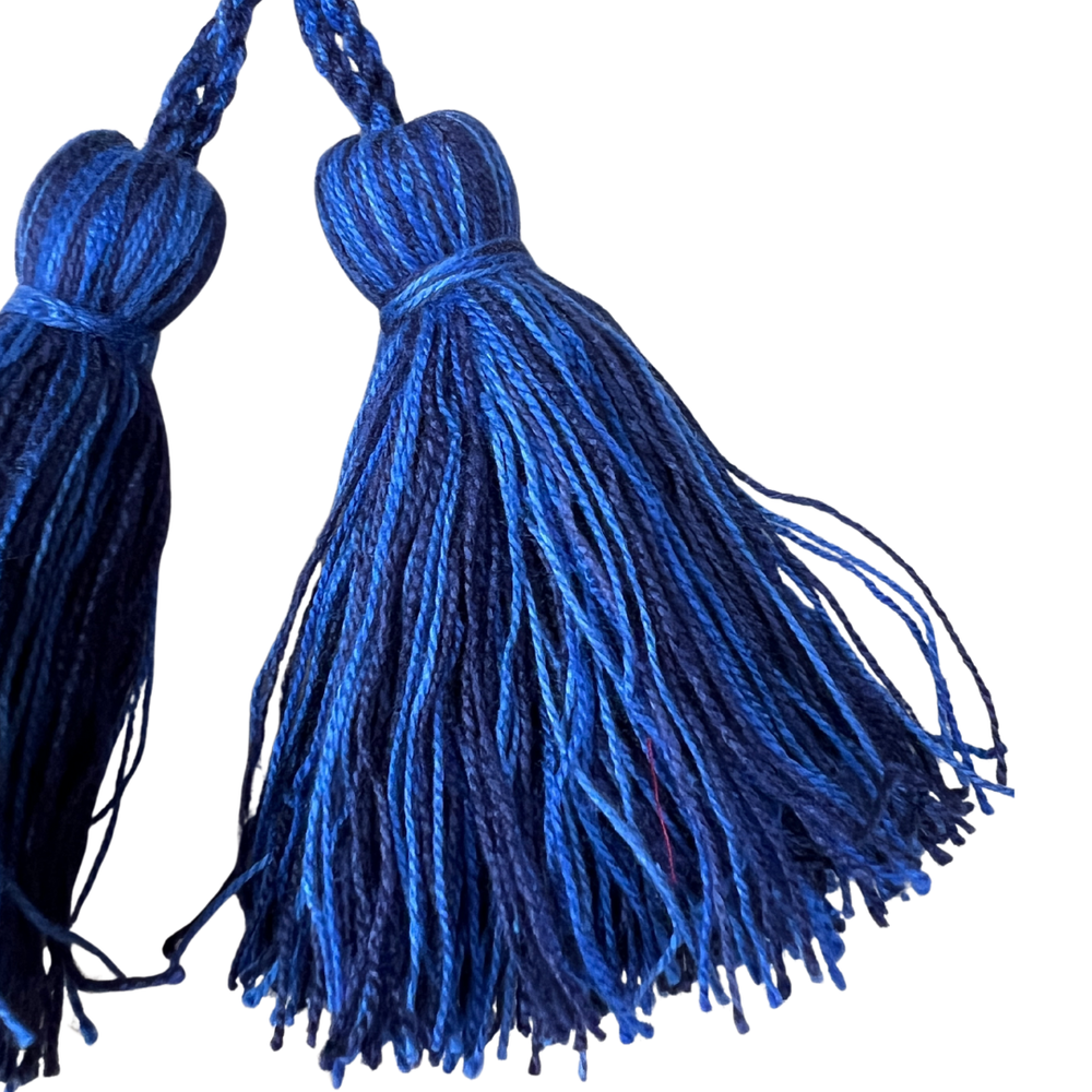 Blue Tassel Keyring