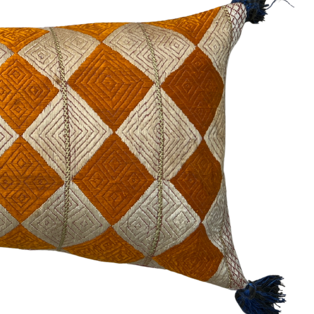 
                      
                        Phulkhari Cushions with Tassels - Orange Small
                      
                    