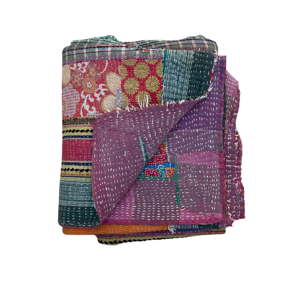 Patchwork Kantha Quilt No. 838